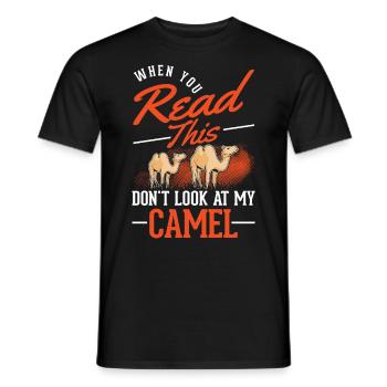 Camel Gift Dromedary Camel Large Camel - Men's T-Shirt - black - Front - AI Model Male 178 light (178cm)