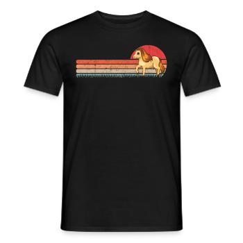Shetland Pony Retro - Männer T-Shirt - Schwarz - Vorne - AI Model Male 178 light (178cm)