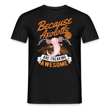 Axolotl cadeau armé amphibien - T-shirt homme - noir - Devant - AI Model Male 178 light (178cm)