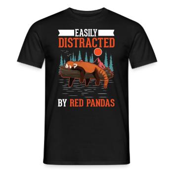 Red Panda Gift Red Panda - Men's T-Shirt - black - Front - AI Model Male 178 light (178cm)