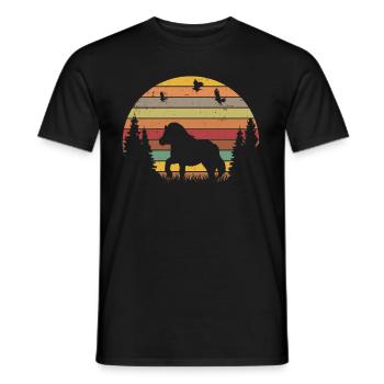 Poney Shetland Rétro - T-shirt homme - noir - Devant - AI Model Male 178 light (178cm)