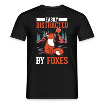 Cadeau de renard Renard roux - T-shirt homme - noir - Devant - AI Model Male 178 light (178cm)