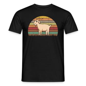 Chèvres Retro Goat Host Vintage Goat - T-shirt homme - noir - Devant - AI Model Male 178 light (178cm)