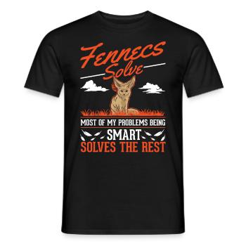 Fennec Gift Desert Fox Fennec - Men's T-Shirt - black - Front - AI Model Male 178 light (178cm)