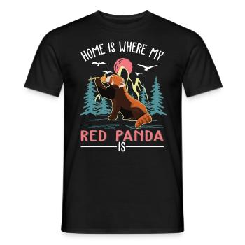 Roter Panda Geschenk Red Panda - Männer T-Shirt - Schwarz - Vorne - AI Model Male 178 light (178cm)
