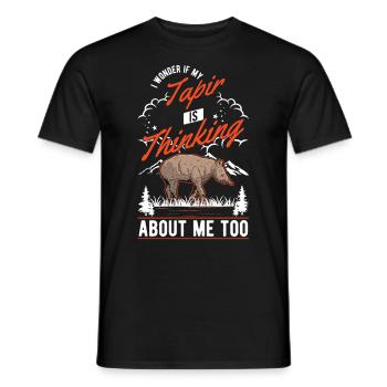 Tapir Geschenk Flachlandtapir Tapirdae Tapir - Männer T-Shirt - Schwarz - Vorne - AI Model Male 178 light (178cm)