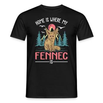 Zuhause ist wo mein Fennek ist - Männer T-Shirt - Schwarz - Vorne - AI Model Male 178 light (178cm)