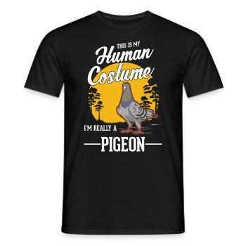 Colombe Costume Pigeon Amateur Halloween - T-shirt homme - noir - Devant - AI Model Male 178 light (178cm)