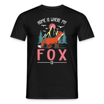 Cadeau de renard Renard roux - T-shirt homme - noir - Devant - AI Model Male 178 light (178cm)