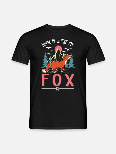 Fuchs Geschenk Rotfuchs - Männer T-Shirt - Schwarz