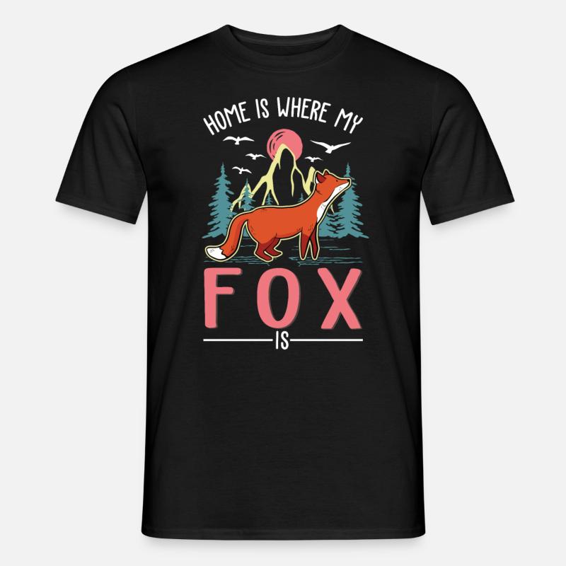 Fuchs Geschenk Rotfuchs - Männer T-Shirt - Schwarz
