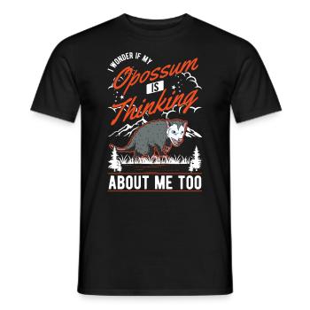 Opossum Geschenk Possum Beutelratte - Männer T-Shirt - Schwarz - Vorne - AI Model Male 178 light (178cm)
