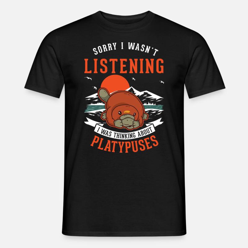 Schnabeltier Geschenkidee Platypus - Männer T-Shirt - Schwarz
