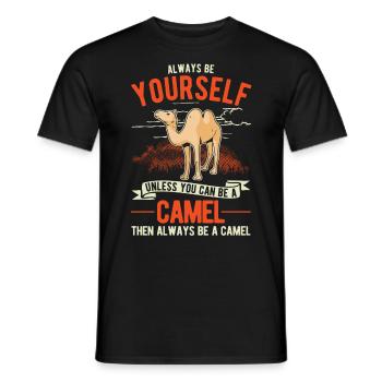 Always be yourself Camel Big Camel Camel - Men's T-Shirt - black - Front - AI Model Male 178 light (178cm)