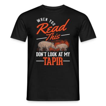 Tapir Lowland Tapir Tapirdae Tapir - Men's T-Shirt - black - Front - AI Model Male 178 light (178cm)