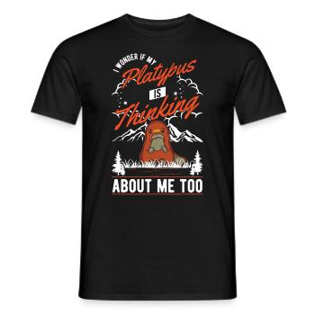 Platypus Saying Platypus - Men's T-Shirt - black - Front - AI Model Male 178 light (178cm)