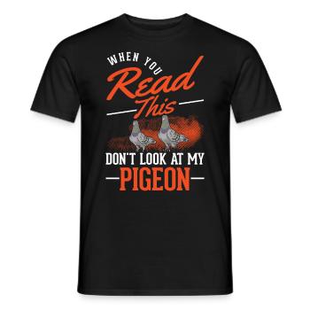 Pigeon Cadeau Pigeon Pigeon Pigeon Voyageur - T-shirt homme - noir - Devant - AI Model Male 178 light (178cm)