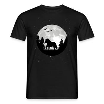 Lune de poney Shetland - T-shirt homme - noir - Devant - AI Model Male 178 light (178cm)