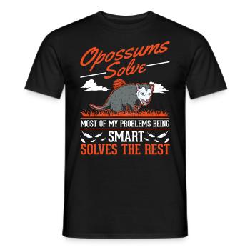 Opossum cadeau opossum marsupial - T-shirt homme - noir - Devant - AI Model Male 178 light (178cm)