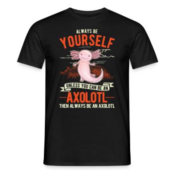Axolotl cadeau armé amphibien - T-shirt homme - noir - Devant - AI Model Male 178 light (178cm)