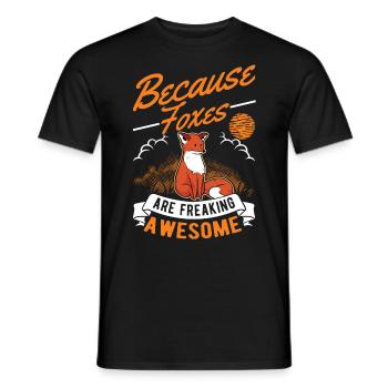 Fuchs Geschenk Rotfuchs - Männer T-Shirt - Schwarz - Vorne - AI Model Male 178 light (178cm)