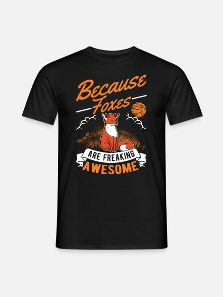Fuchs Geschenk Rotfuchs - Männer T-Shirt - Schwarz