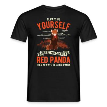 Roter Panda Geschenk Red Panda - Männer T-Shirt - Schwarz - Vorne - AI Model Male 178 light (178cm)