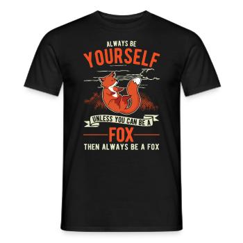 Cadeau de renard Renard roux - T-shirt homme - noir - Devant - AI Model Male 178 light (178cm)