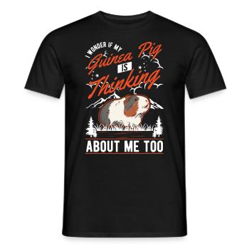Guinea Pig Gift Guinea Pig - Men's T-Shirt - black - Front - AI Model Male 178 light (178cm)