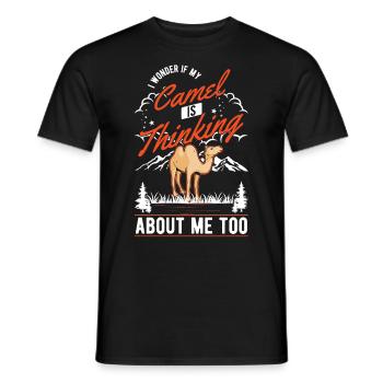 Camel Gift Dromedary Camel Large Camel - Men's T-Shirt - black - Front - AI Model Male 178 light (178cm)