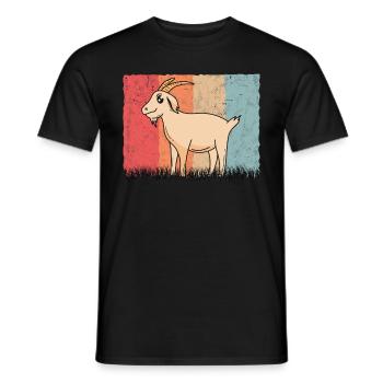 Chèvres Retro Goat Host Vintage Goat - T-shirt homme - noir - Devant - AI Model Male 178 light (178cm)