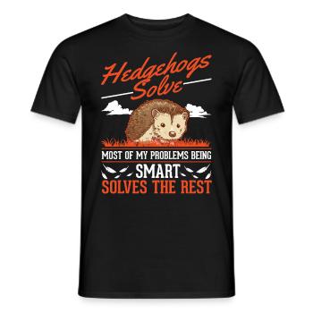 Hérisson cadeau hérisson épineux - T-shirt homme - noir - Devant - AI Model Male 178 light (178cm)