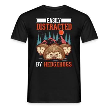 Hedgehog Lover - Men's T-Shirt - black - Front - AI Model Male 178 light (178cm)
