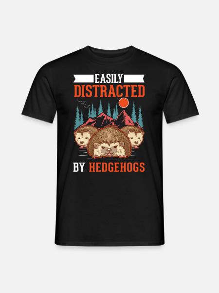 Igel Liebhaber - Männer T-Shirt - Schwarz