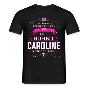 Eure Hoheit Caroline betritt den Raum - Männer T-Shirt - Schwarz - Vorne - AI Model Male 178 light (178cm)