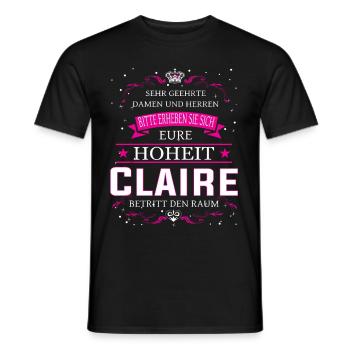 Eure Hoheit Claire betritt den Raum - Männer T-Shirt - Schwarz - Vorne - AI Model Male 178 light (178cm)