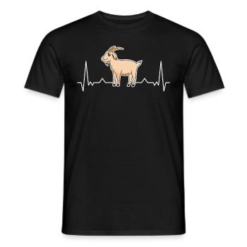 Ziegen Herzschlag Ziegenwirt Ziege - Männer T-Shirt - Schwarz - Vorne - AI Model Male 178 light (178cm)
