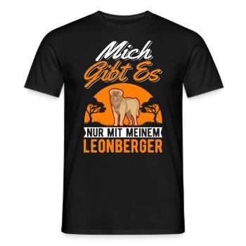 Je n’existe qu’avec mon Leonberg - T-shirt homme - noir - Devant - AI Model Male 178 light (178cm)