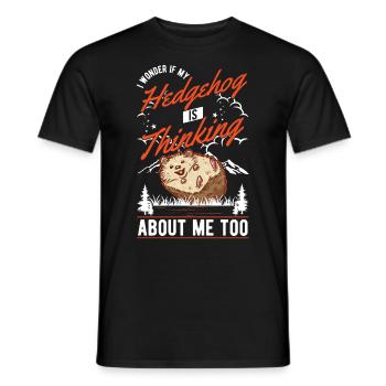 Hérisson cadeau hérisson épineux - T-shirt homme - noir - Devant - AI Model Male 178 light (178cm)
