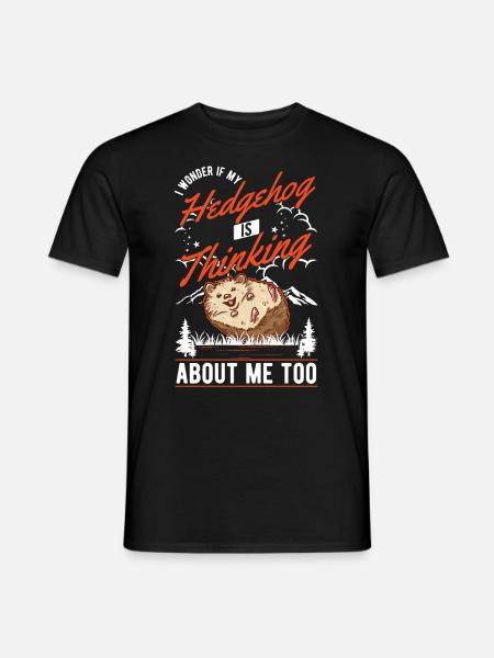 Igel Geschenk Stacheligel - Männer T-Shirt - Schwarz