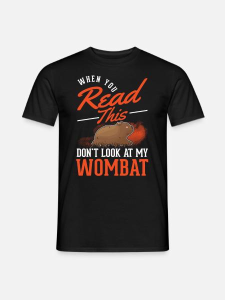 Australischer Wombat Geschenk - Männer T-Shirt - Schwarz