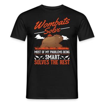 Australischer Wombat - Männer T-Shirt - Schwarz - Vorne - AI Model Male 178 light (178cm)