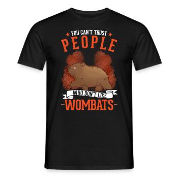 Australischer Wombat - Männer T-Shirt - Schwarz - Vorne - AI Model Male 178 light (178cm)