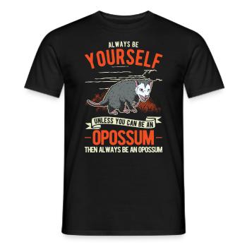 Opossum cadeau opossum marsupial - T-shirt homme - noir - Devant - AI Model Male 178 light (178cm)