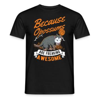 Parce que les opossums sont vraiment géniaux - T-shirt homme - noir - Devant - AI Model Male 178 light (178cm)