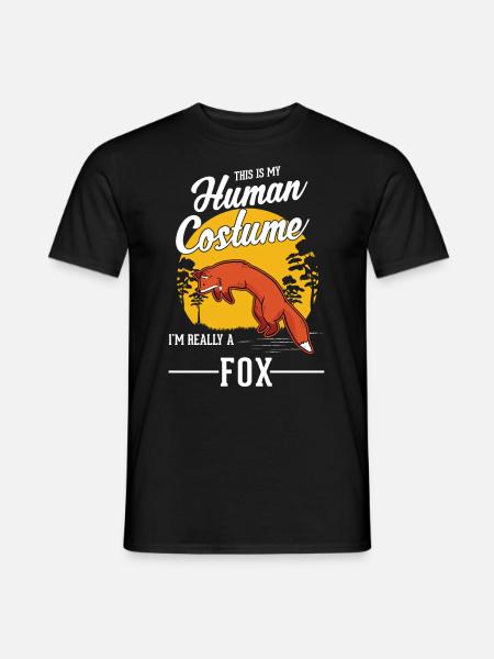 Fuchs Geschenk Rotfuchs - Männer T-Shirt - Schwarz