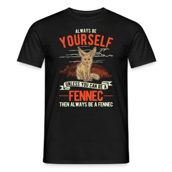 Always be yourses Fennec Wüstenfuchs Fennek - Männer T-Shirt - Schwarz - Vorne - AI Model Male 178 light (178cm)