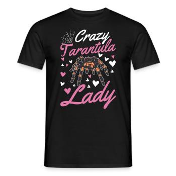 Femme tarentule folle - T-shirt homme - noir - Devant - AI Model Male 178 light (178cm)