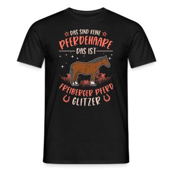 Freiberger Pferd Glitzer - Männer T-Shirt - Schwarz - Vorne - AI Model Male 178 light (178cm)