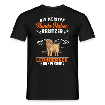 Leonberger Personal - Männer T-Shirt - Schwarz - Vorne - AI Model Male 178 light (178cm)